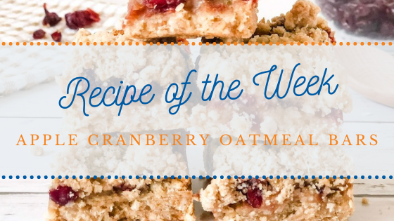 Recipe of the Week | Apple Cranberry Oatmeal Bars